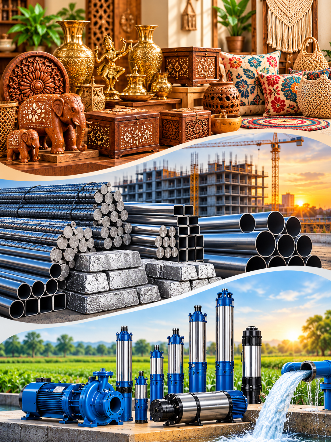 Handicrafts, Steel & Pumps